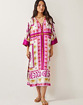 Monsoon Tina Summer Floral Maxi Kaftan Dress