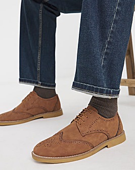 Jacamo Casual Flex Brogue Wide Fit