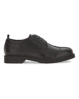 Black Comfort Chunky Brogue Wide Fit