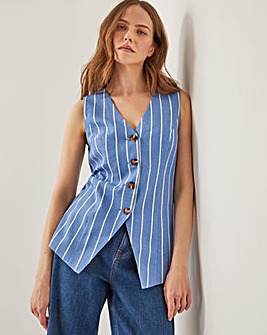 Monsoon Susan Stripe Waistcoat