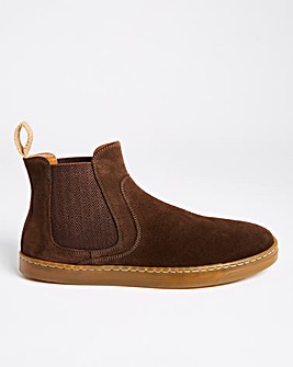 Brown Sustainable Suede Chelsea Boot Standard Fit