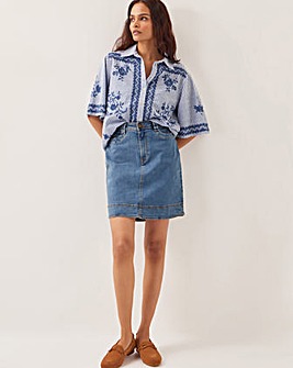 Monsoon Cecelia Denim Mini Skirt