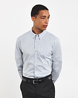 Long Sleeve Button Down Poplin Shirt