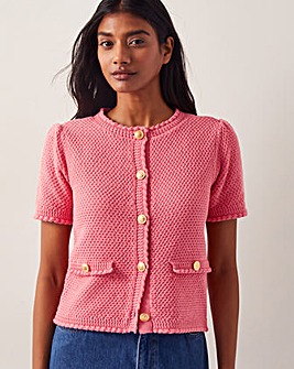 Monsoon Sami Stitch Short Sleeve Cardigan