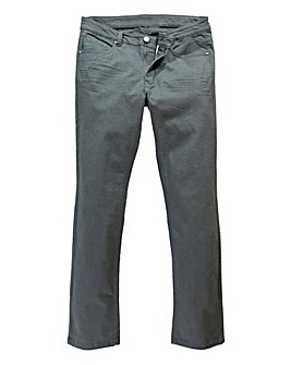 Straight Gabardine Charcoal Jeans 27 in