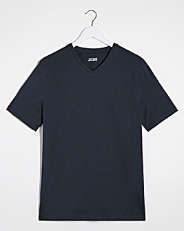 Navy V-Neck T-shirt Long