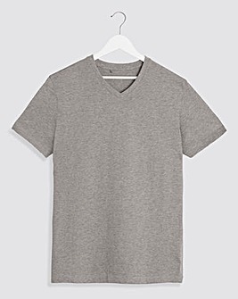 Pure Cotton V-Neck T-Shirt Long