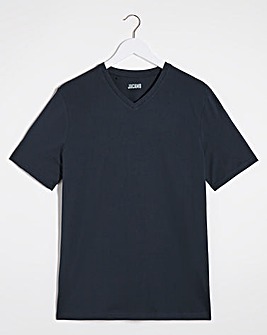 Pure Cotton V-Neck T-Shirt Long