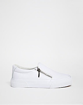 Esme Side Zip Trainers Ex Wide Fit