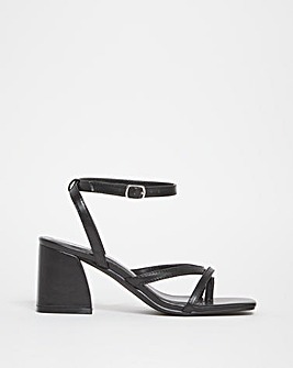 Amaya Strappy Toe Post Heeled Sandals Ex Wide Fit