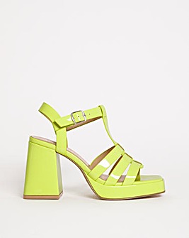 Faith Fisherman Platform Heeled Sandals Wide Fit