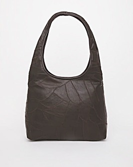 Leather Patchwork Slouch Hobo Bag