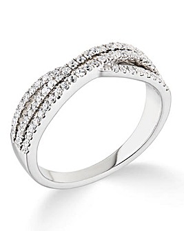 9 Carat White Gold Diamond Ring