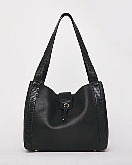 Black Colour Block Shoulder Bag