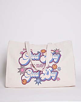 Illustrated By Charlie Its A Good Day Printed Tote Bag