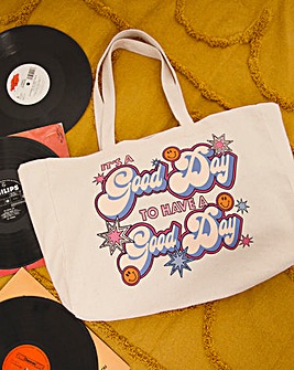 Illustrated By Charlie Its A Good Day Printed Tote Bag