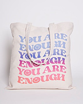 Illustrated By Charlie You Are Enough Printed Tote Bag