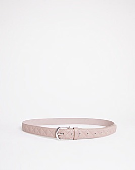 Taupe Diamond Quilted Belt