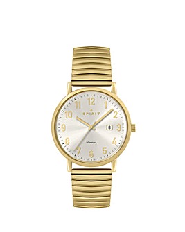 Spirit Mens Polished Gold Expander Watch