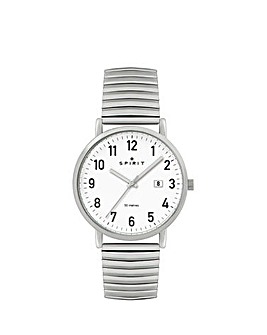 Spirit Mens Polished Silver Expander Watch