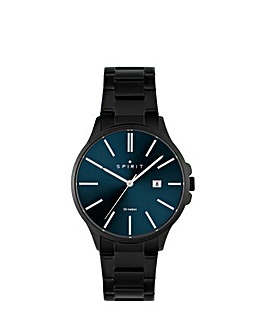 Spirit Mens Black Bracelet Watch