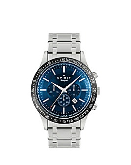 Spirit Mens Tachymeter Silver Watch