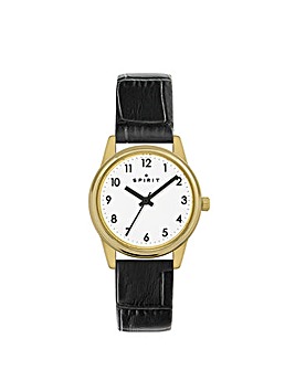 Spirit Gold Leather Strap Watch