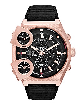 Diesel Mens Tinted Leather Strap Watch