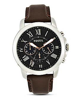 Fossil Mens Leather Strap Watch