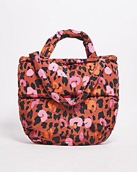 Leopard Print Padded Pillow Bag