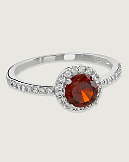 Buckley Ruby Cushion Halo Ring