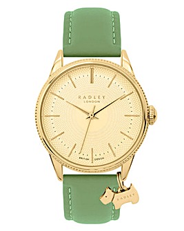 Radley Ladies Green Leather Strap Watch