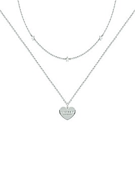 Radley Silver Heart and Stars Chain Necklace
