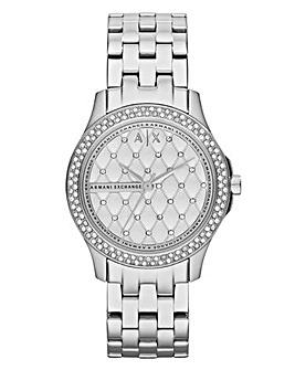 Armani Exchange Womens Diamante Detail Watch