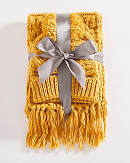 Cable Knit Scarf Beanie & Hand Warmer Set