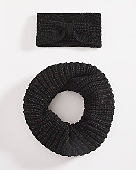 Glitter Snood & Headband Set