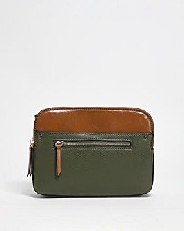 Multi Compartment Colourblock Cross Body Bag