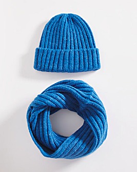 Knitted Beanie & Snood Set