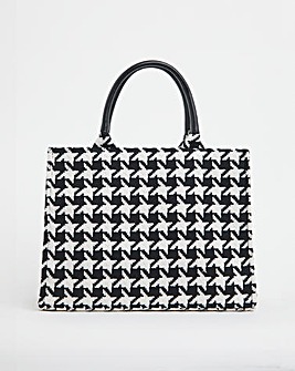 Dogtooth Canvas Tote Bag