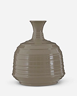 Compliments Ribbed Ceramic Vase