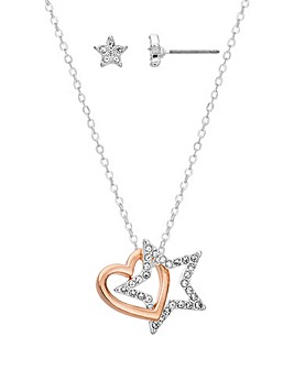 Wish Upon A Star Earring and Pendant Set