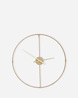 60cm Gold Metal Wall Clock