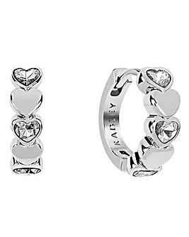 Radley Silver Plated Heart Hoops