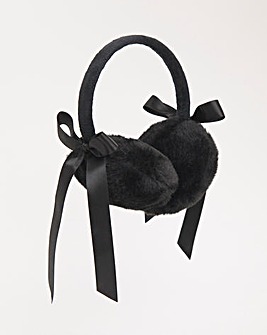 Black Bow Detail Ear Muffs