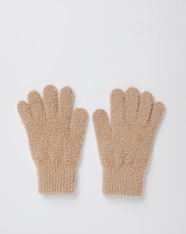 Camel Super Soft Fluffy Gloves