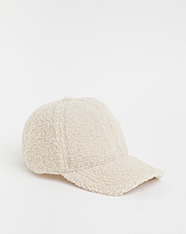 Cream Borg Detail Cap