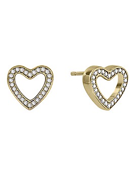 Radley 18ct Gold Plated Heart Stud Earrings