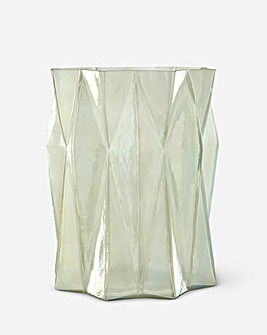 Rambia Irridescent Large Glass Candle Holder