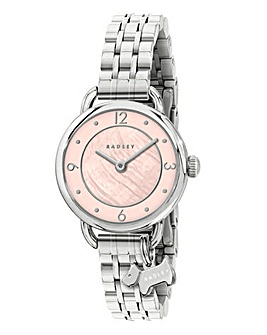 Radley Silver Plated Pink Mother of Pearl Bracelet Watch