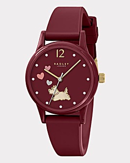 Radley Cranberry Red Silicone Strap Watch